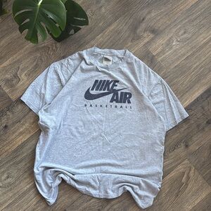 Vintage Nike Air Basketball logo t shirt TT vtg silver Nike tagged XL light worn